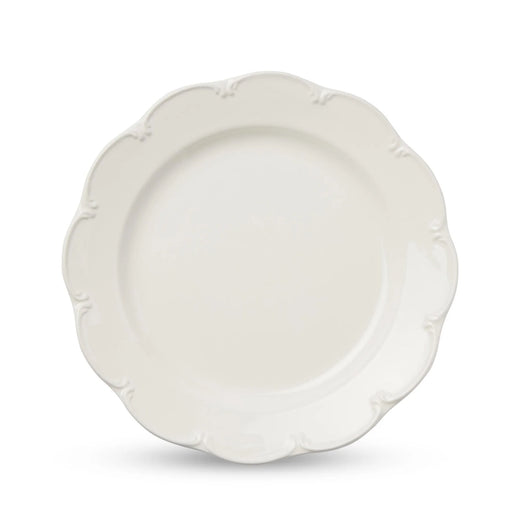 Set of 4 Olivia Scalloped Dinner Plates, White, Cut Out