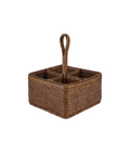 Rebecca Udall Rattan Cutlery and Condiment Carrier