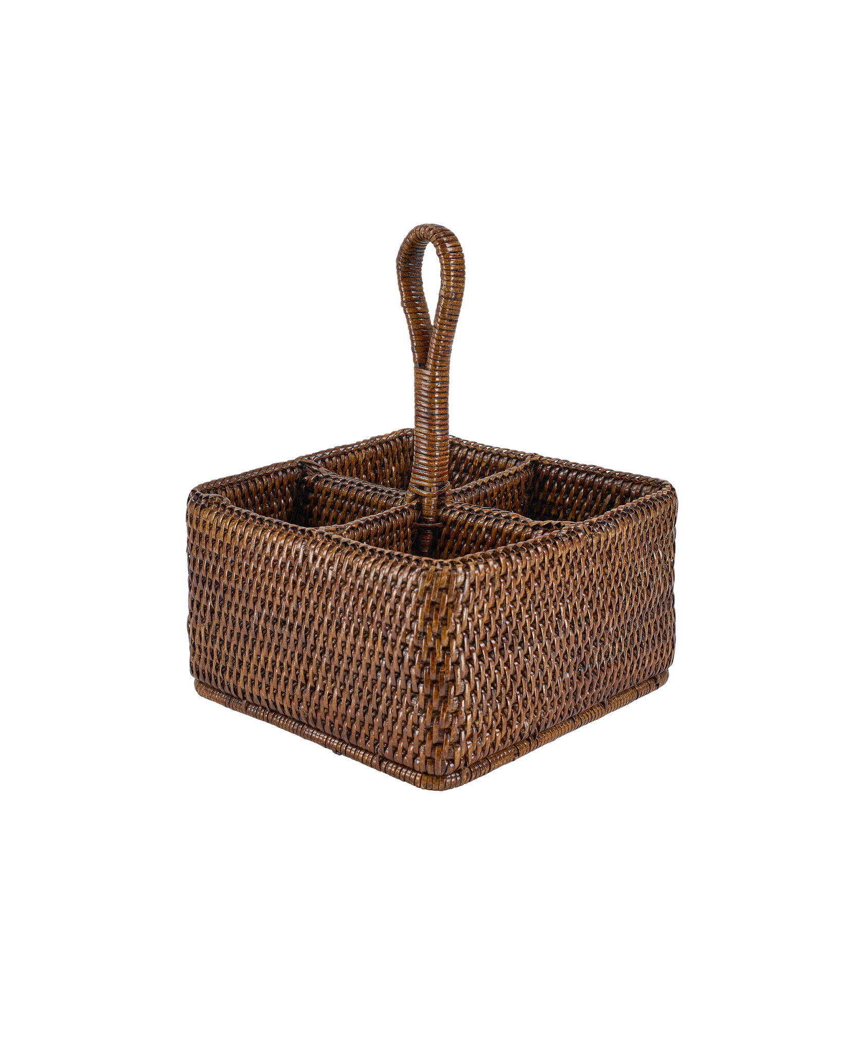 Rebecca Udall Rattan Cutlery and Condiment Carrier