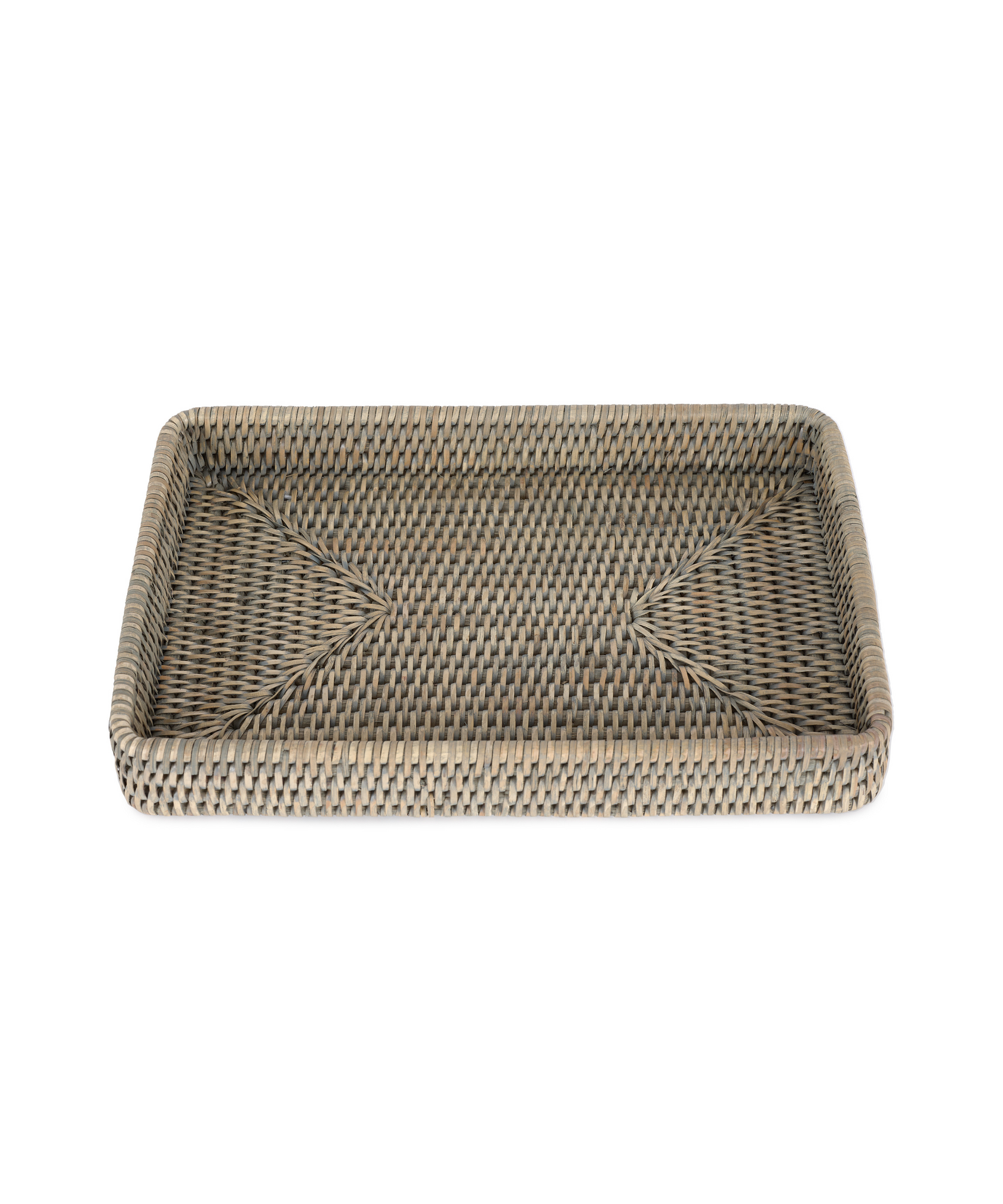 Rebecca Udall Rattan Decoration Tray, Taupe, Cut Out