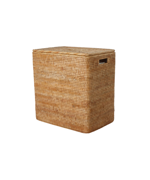 Rattan Rectangular Laundry Basket, Natural