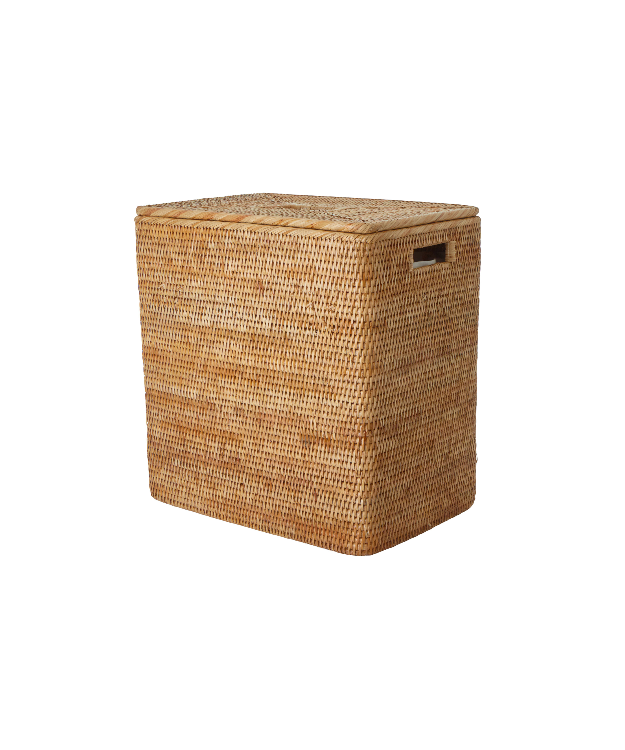 Rattan Rectangular Laundry Basket, Natural