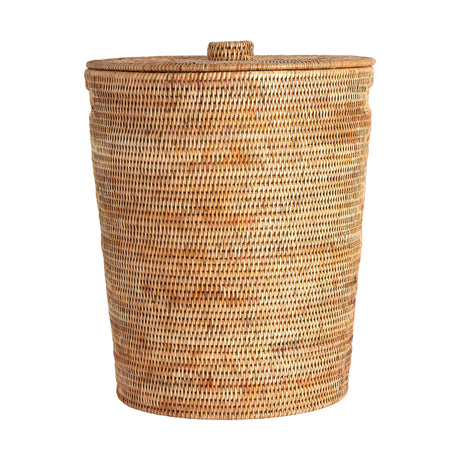 Rattan Round Laundry Basket, Natural