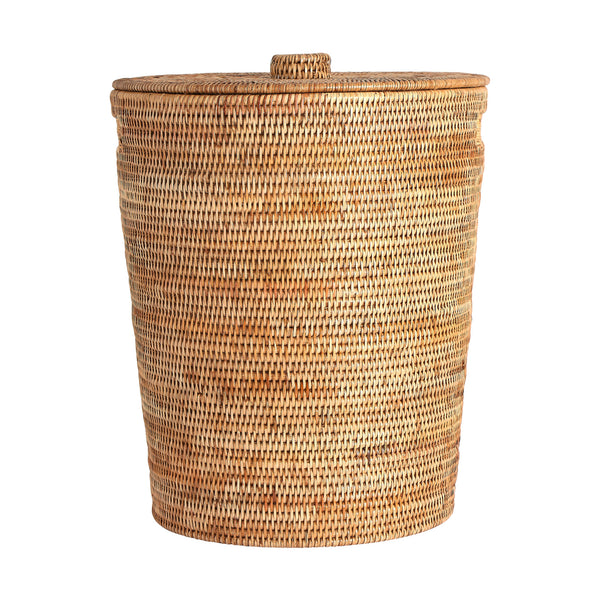 Rattan Round Laundry Basket, Natural
