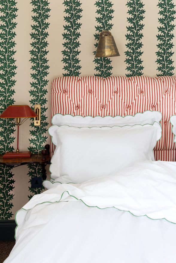 Annabelle Scalloped Bed Linen, Asparagus