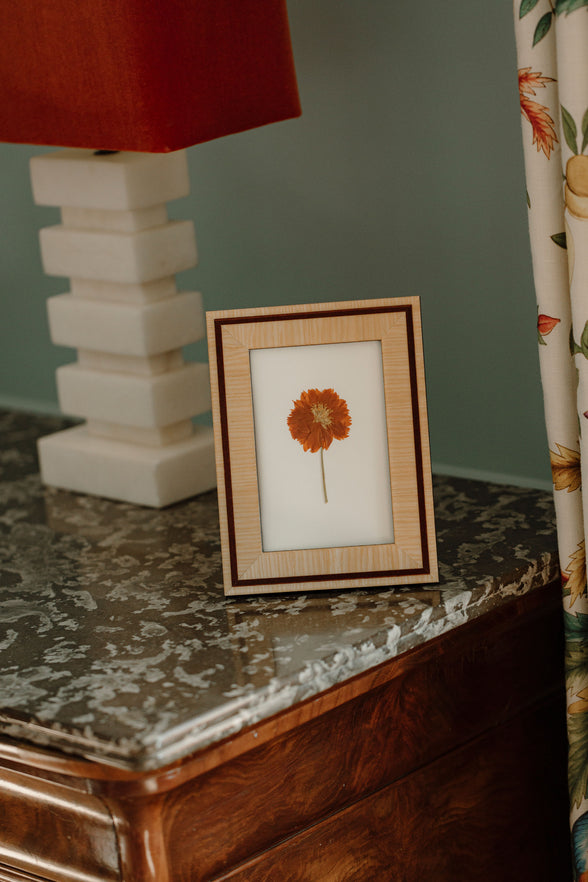 Rebecca Udall Penelope wooden photo frame, in brown with trim