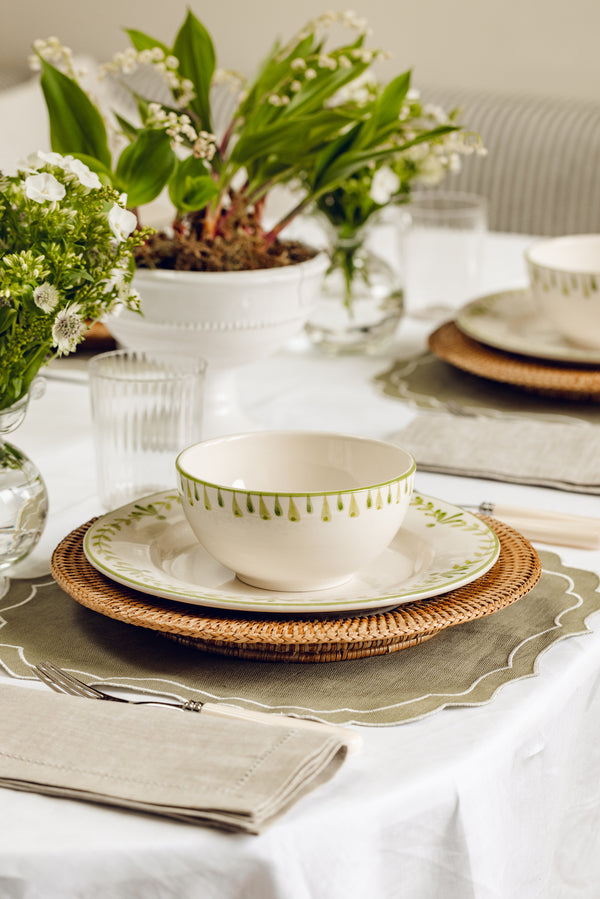 Elouise Dessert Plate, Green