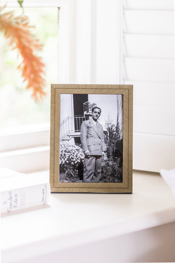 Rebecca Udall, Bianca Photo Frame Italian Marquetry Photo Frame in Taupe 