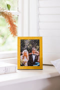 Rebecca Udall, Bianca Italian Marquetry Heritage Photo Frame in Citrine Yellow