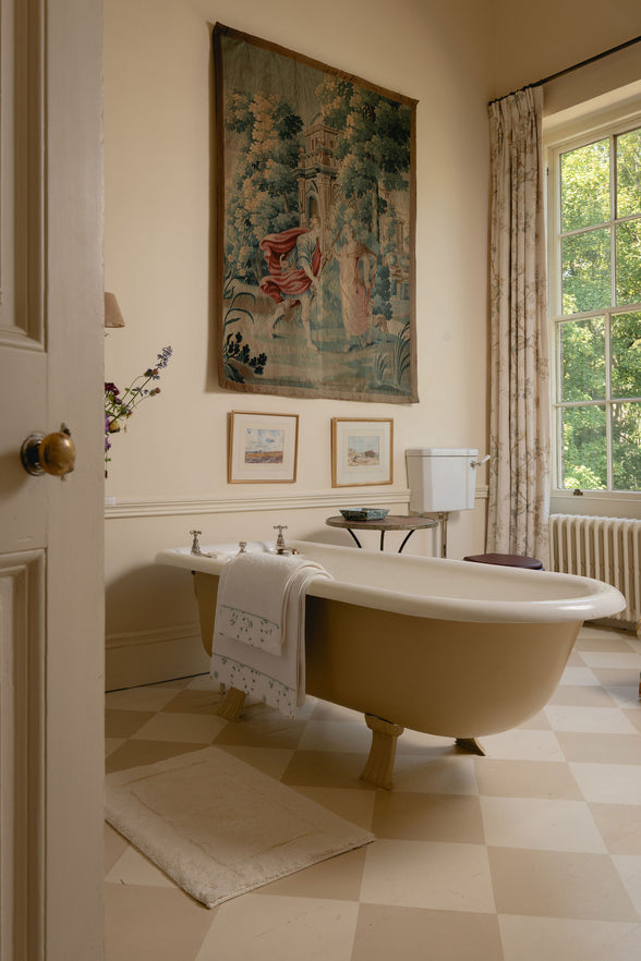 Maria Organic 50x80cm Bath Mat, Ivory