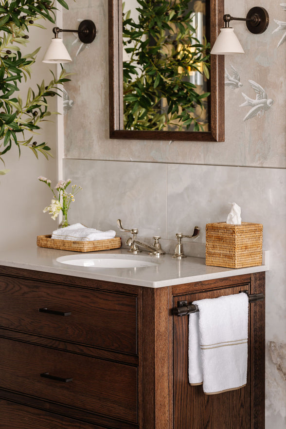 Rebecca Udall Rattan Decoration Tray, Natural Bathroom Set