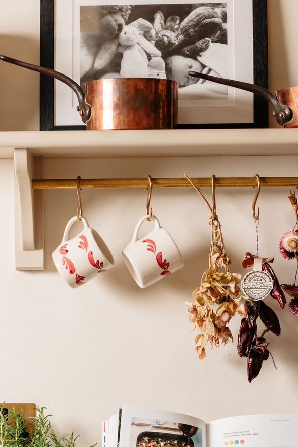 Set of 4 Celia Mugs, Raspberry