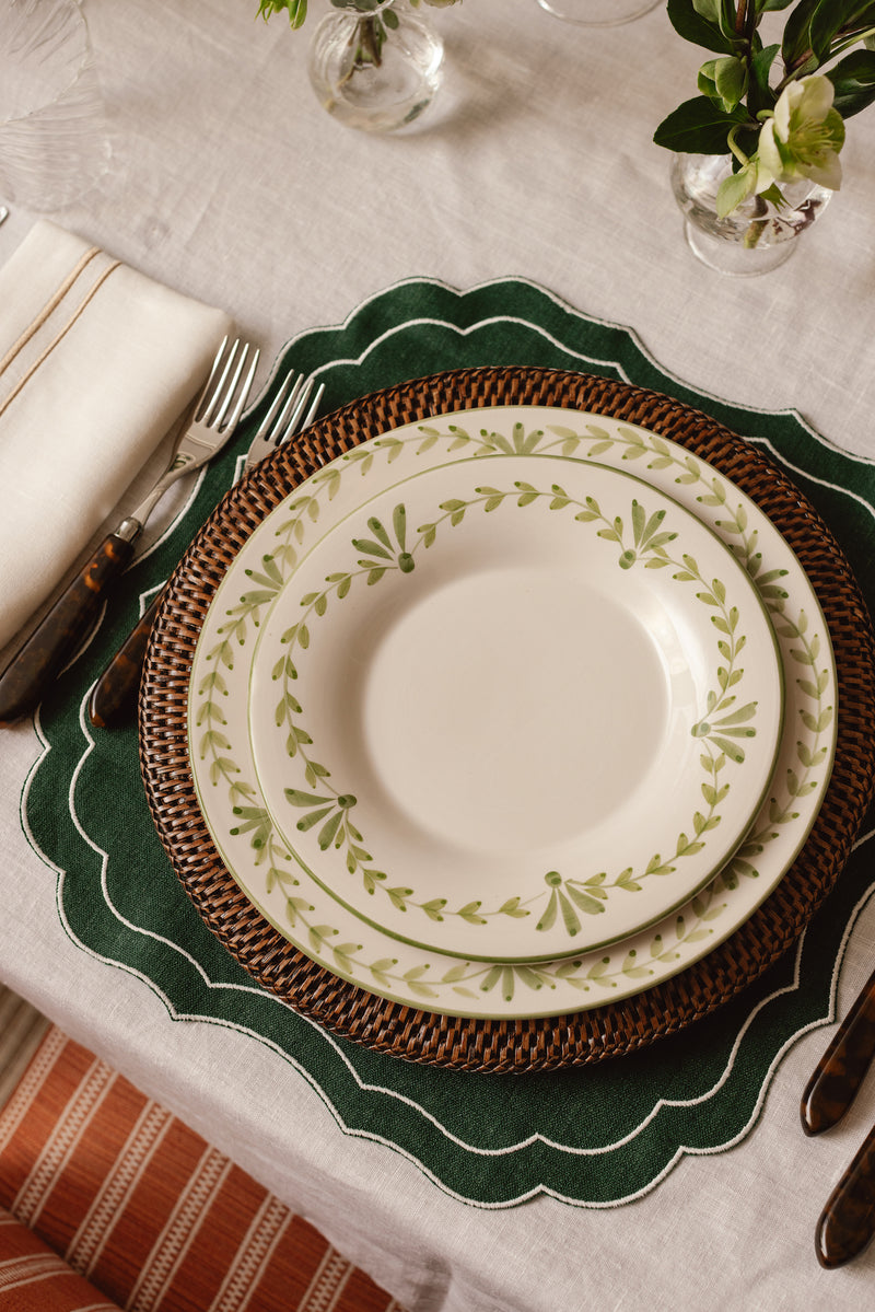 Elouise Dinner Plate, Green