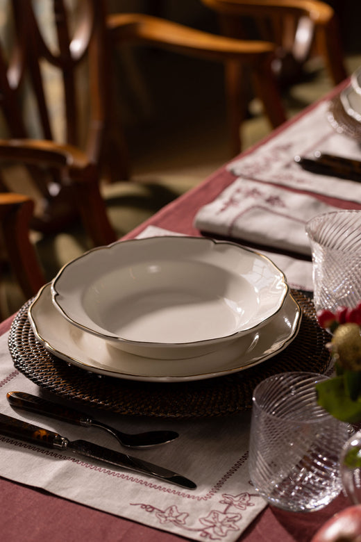 Madeleine Pasta Bowl, Gold Filet