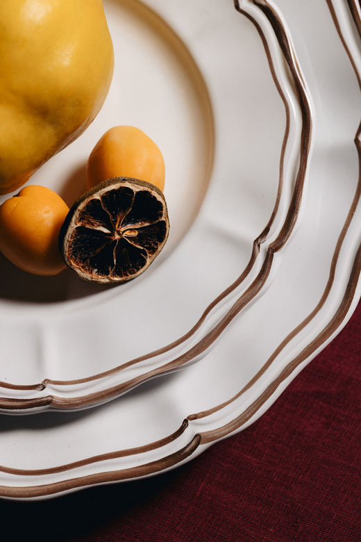 Zita Scalloped Crockery, Chestnut Brown