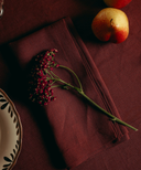 Classic Linen Table Linens, Deep Marsala