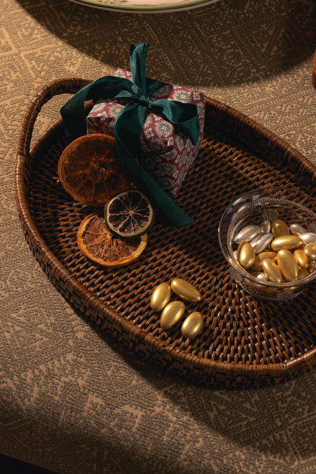 Inaya Rattan Decoration Tray, Small