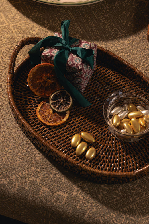 Inaya Rattan Decoration Tray, Small