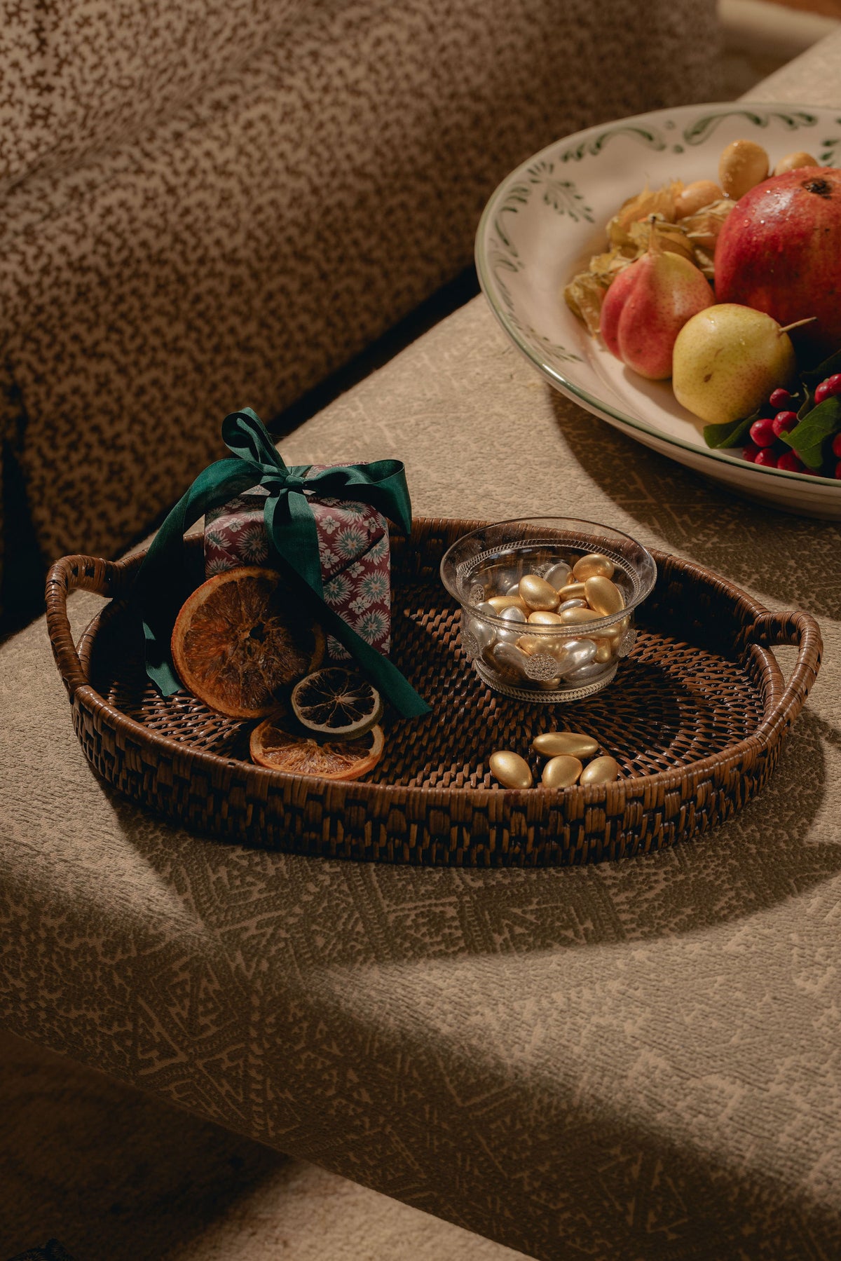 Inaya Rattan Decoration Tray, Small