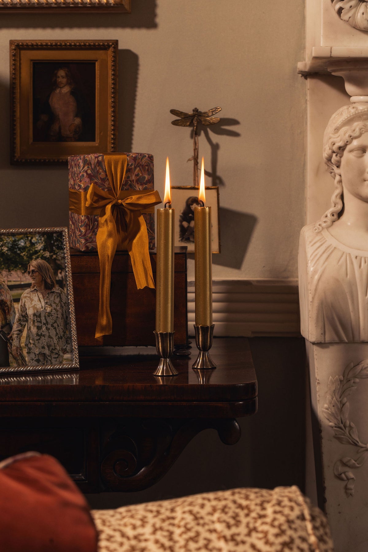 Pair of Fluted Candleholders, Brass