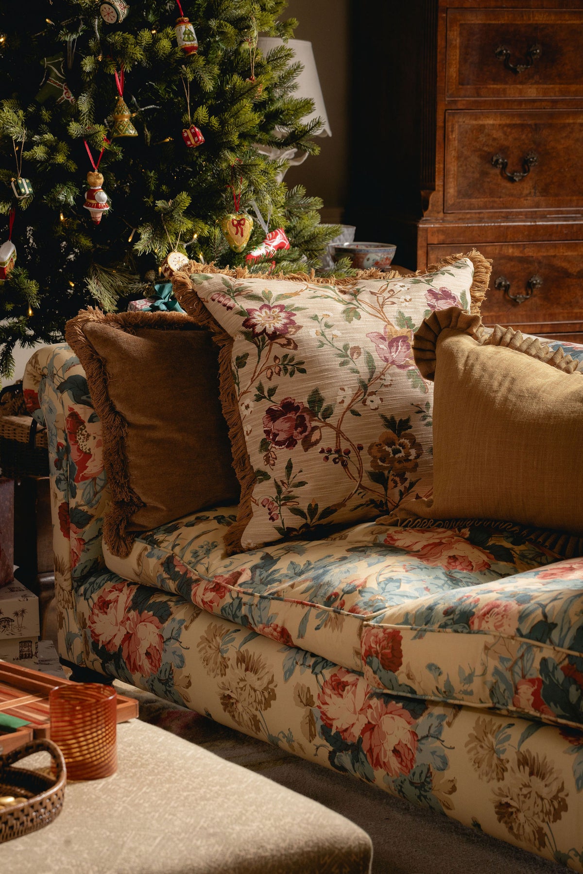Emily Fringed Square Cushion, with Estelle Cushion