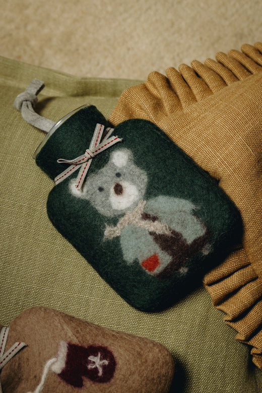 Teddy Merino Wool Mini Hot Water Bottle