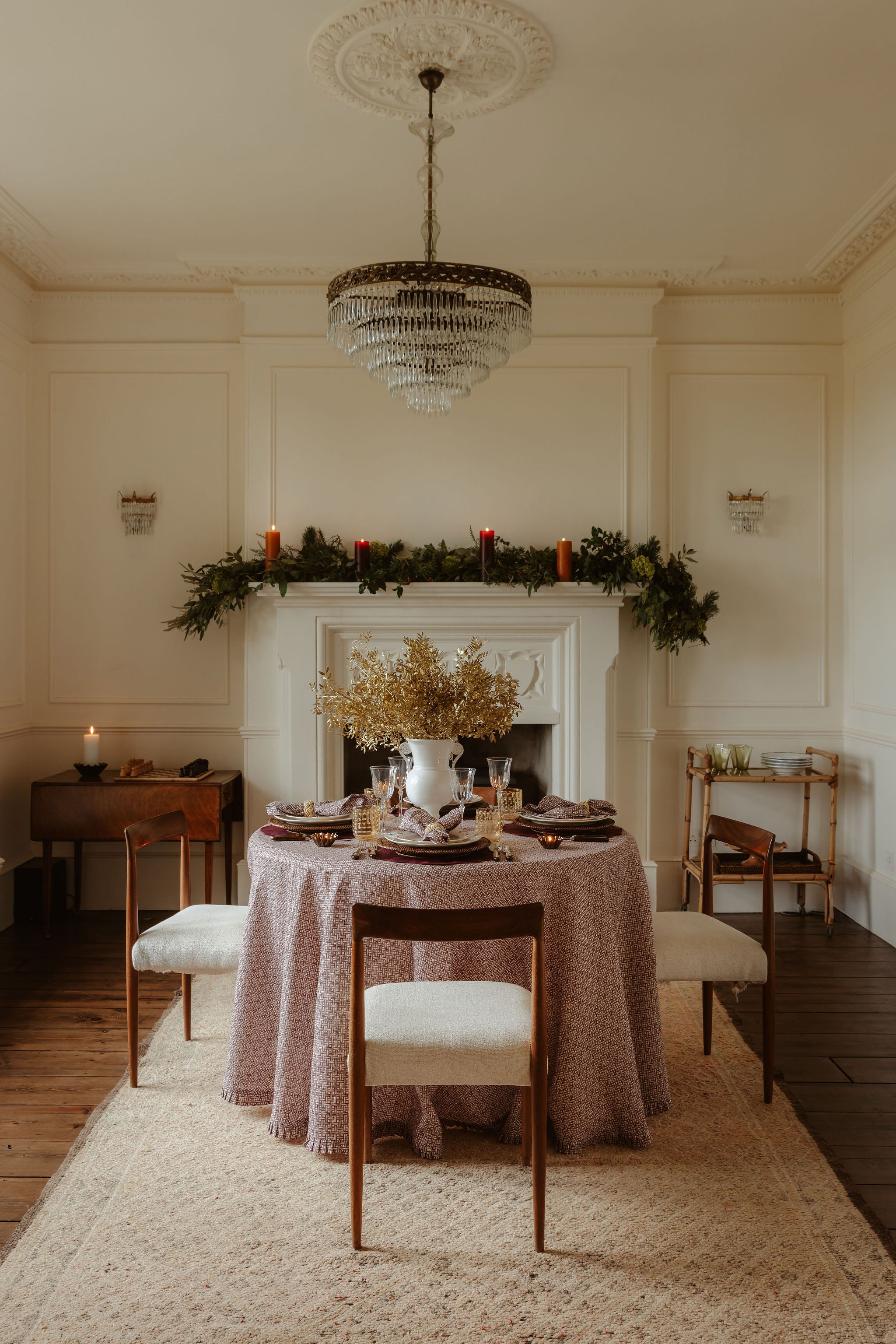 Large Pillar Candles, Burgundy