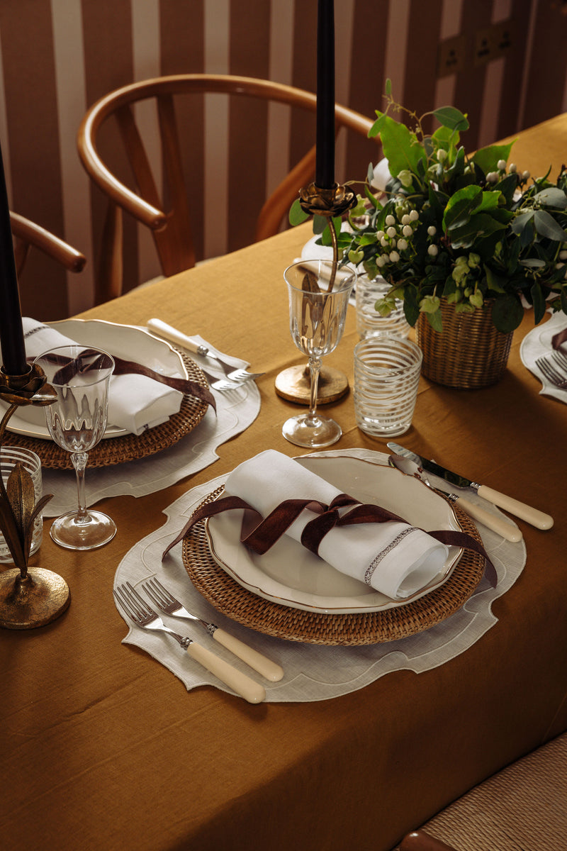 Classic Linen Tablecloth, Tobacco