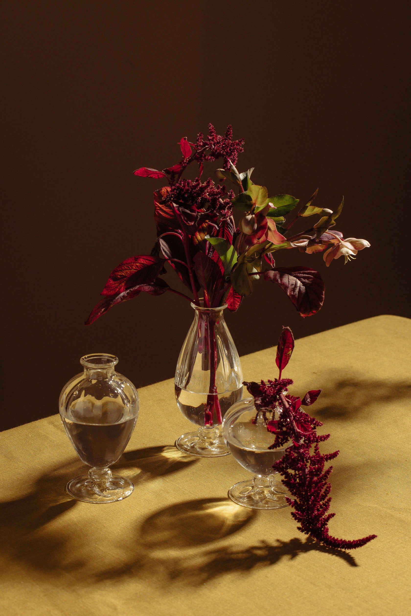 Violet Bud Vase Trio