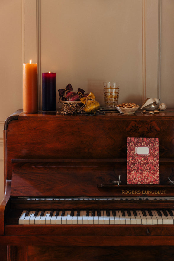 Medium Pillar Candles, Burgundy