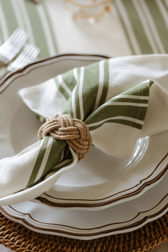 Set of 4 Braided Rope Napkin Rings