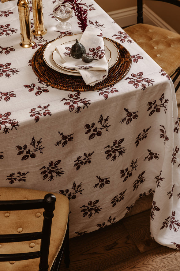 Rosehip Linen Tablecloth
