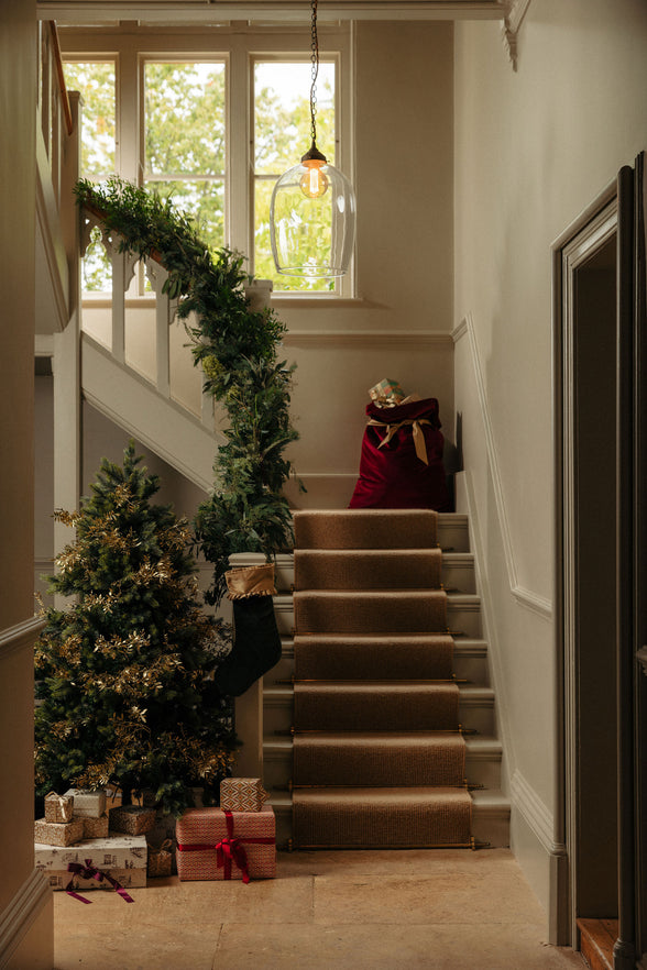 Velvet & Silk Christmas Sack, Burgundy
