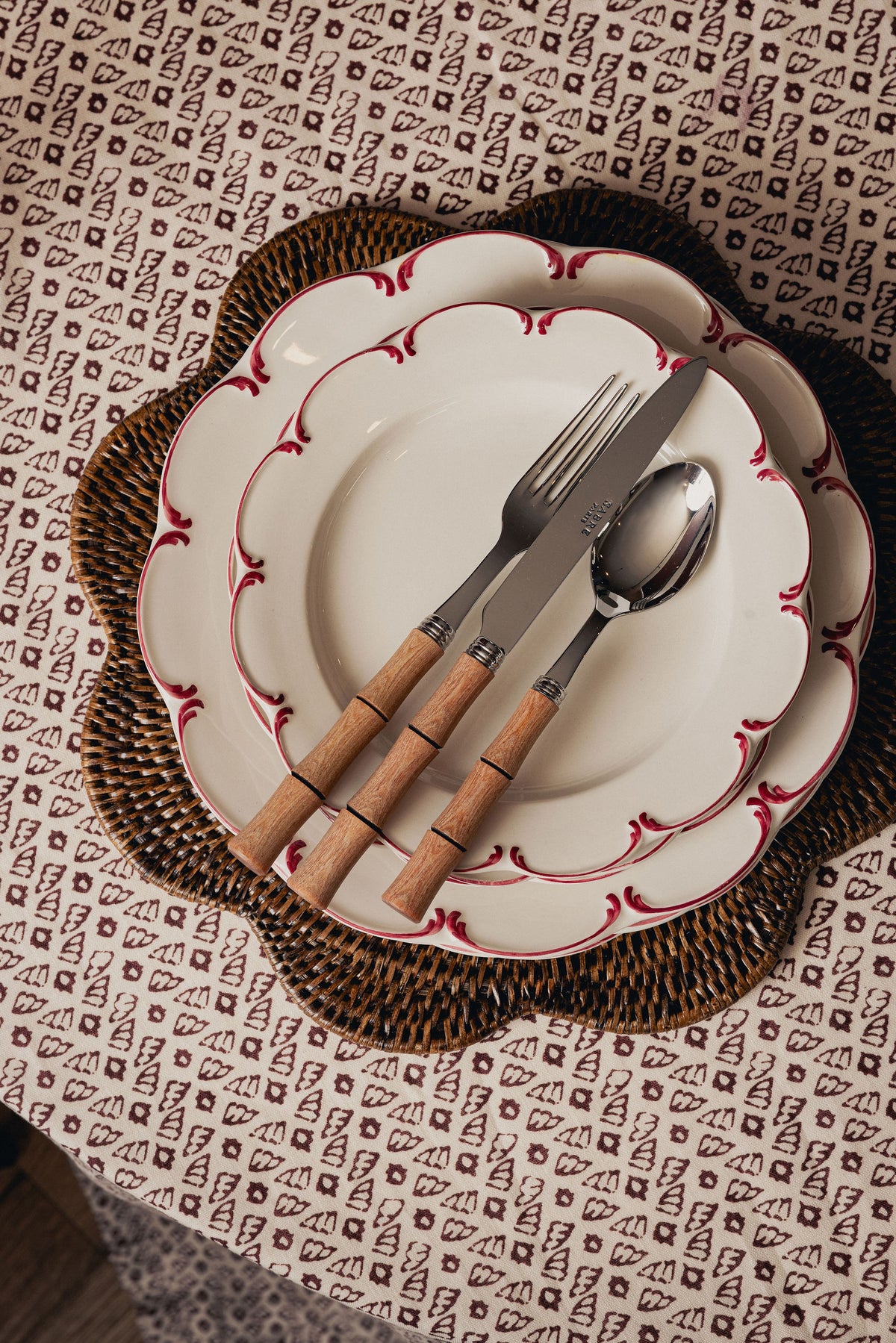 Agnes Round Pleated Linen Tablecloth