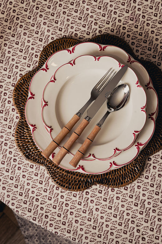 Agnes Round Pleated Linen Tablecloth