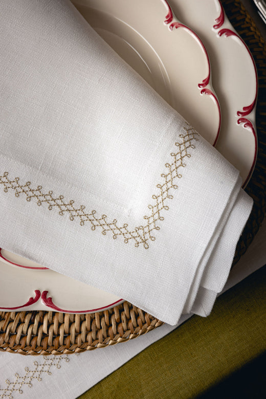 Pair of Theodora Linen Napkins, Gold