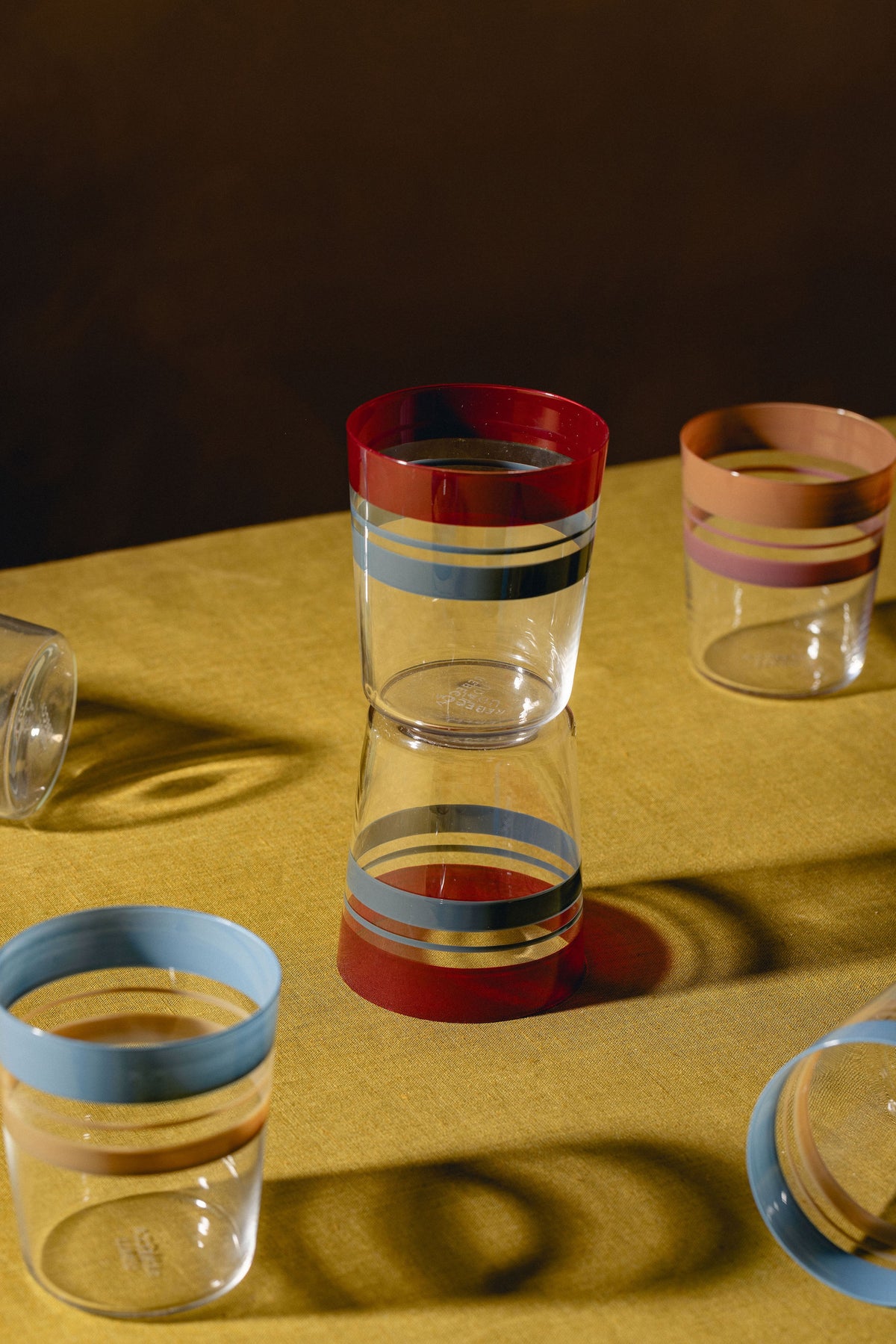 Set of 6 Francesca Tumblers, Heritage Red