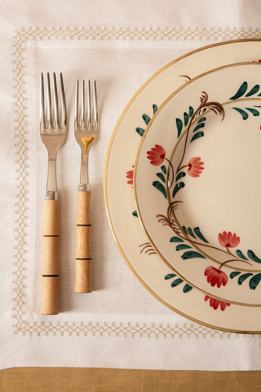 Pair of Theodora Linen Placemats, Gold