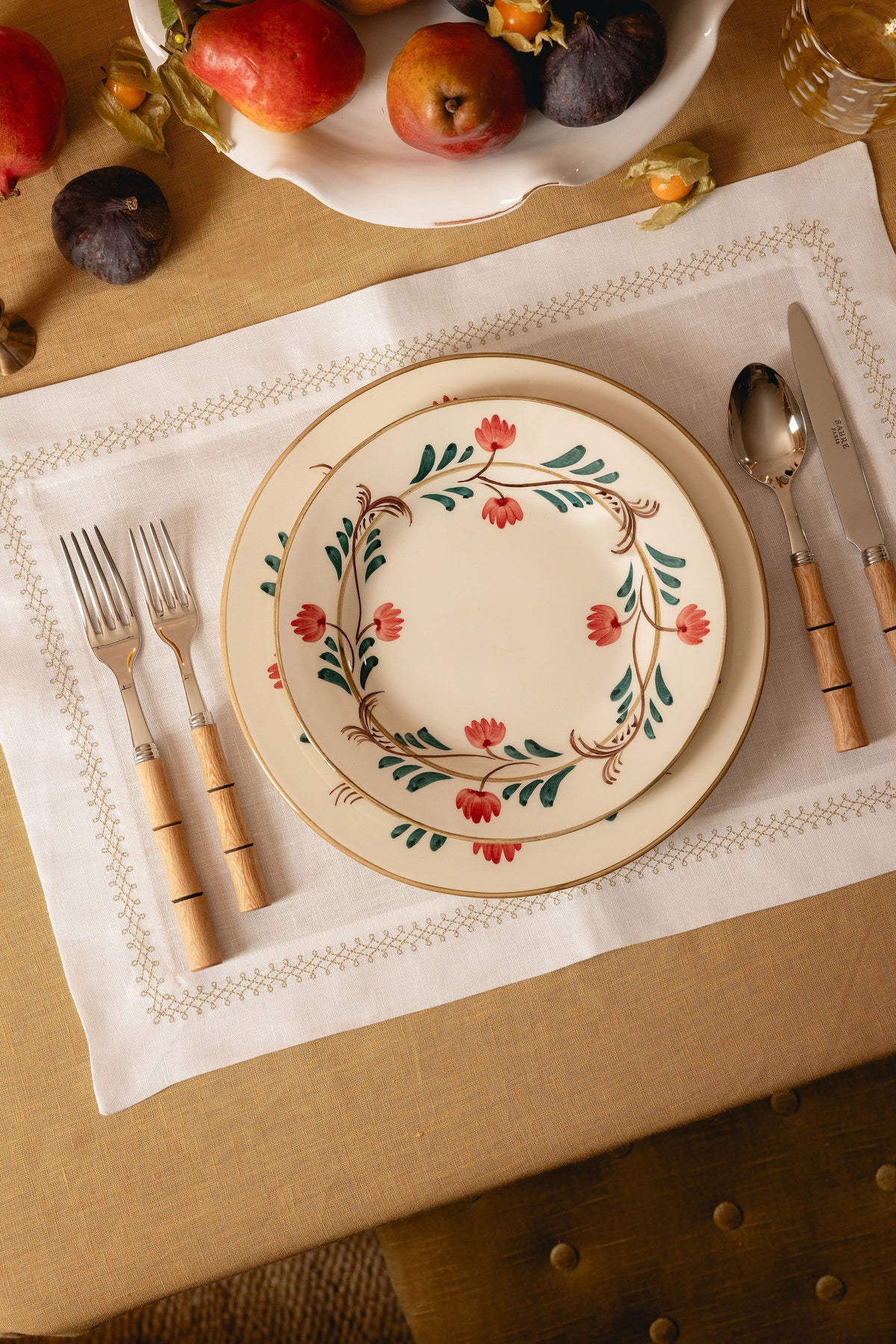 Pair of Theodora Linen Placemats, Gold