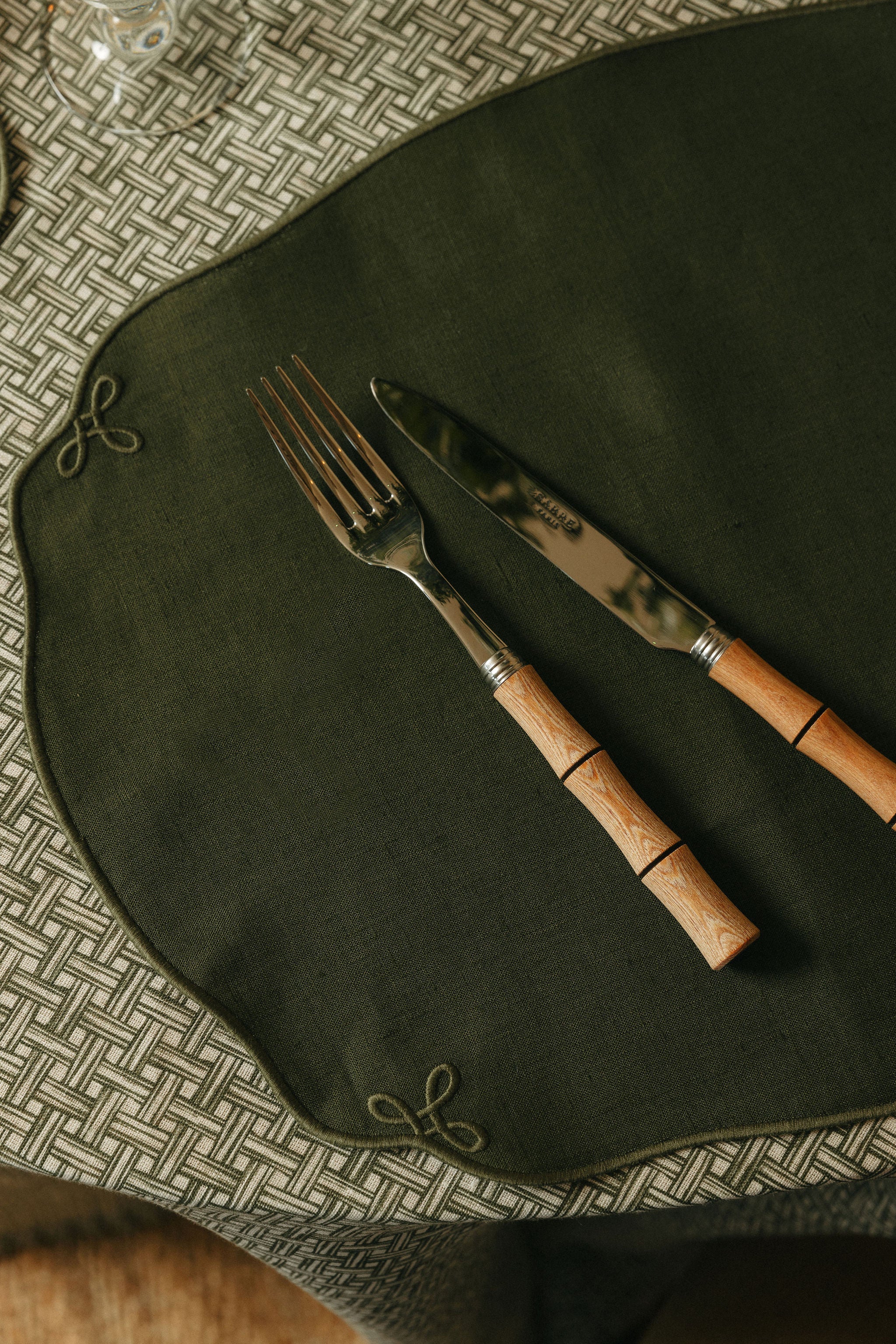 Set of 4 Nancy Linen Placemats, Pine Green – Rebecca Udall