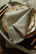 Basketweave Linen Napkin, Vine Green