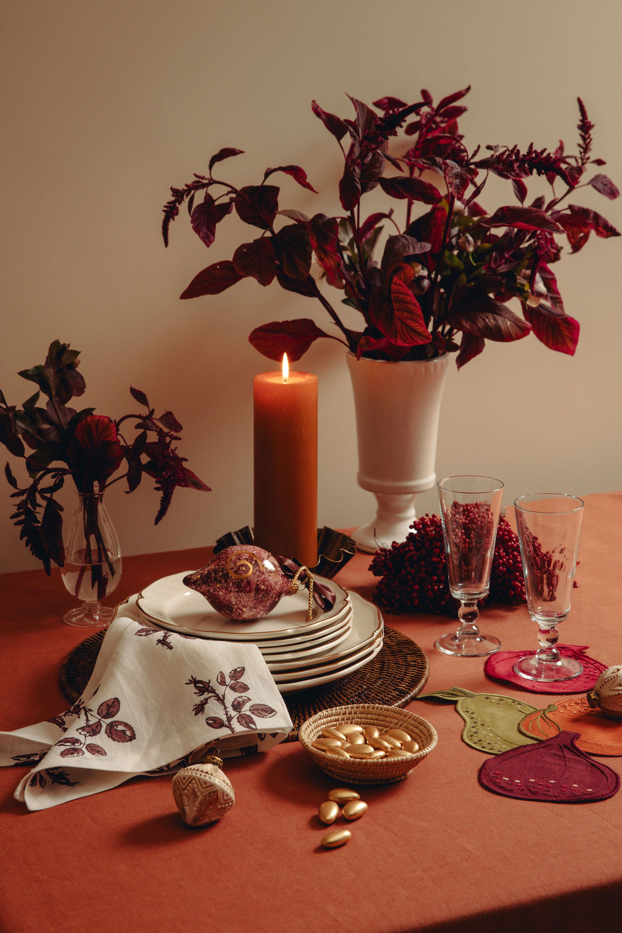 Rebecca Udall Fruit Linen Cocktail Napkins - Thumbnail 5