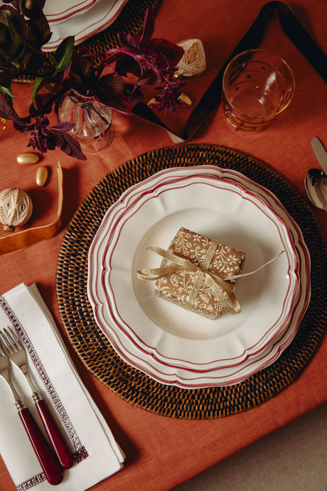 Rattan Round Placemat, Brown