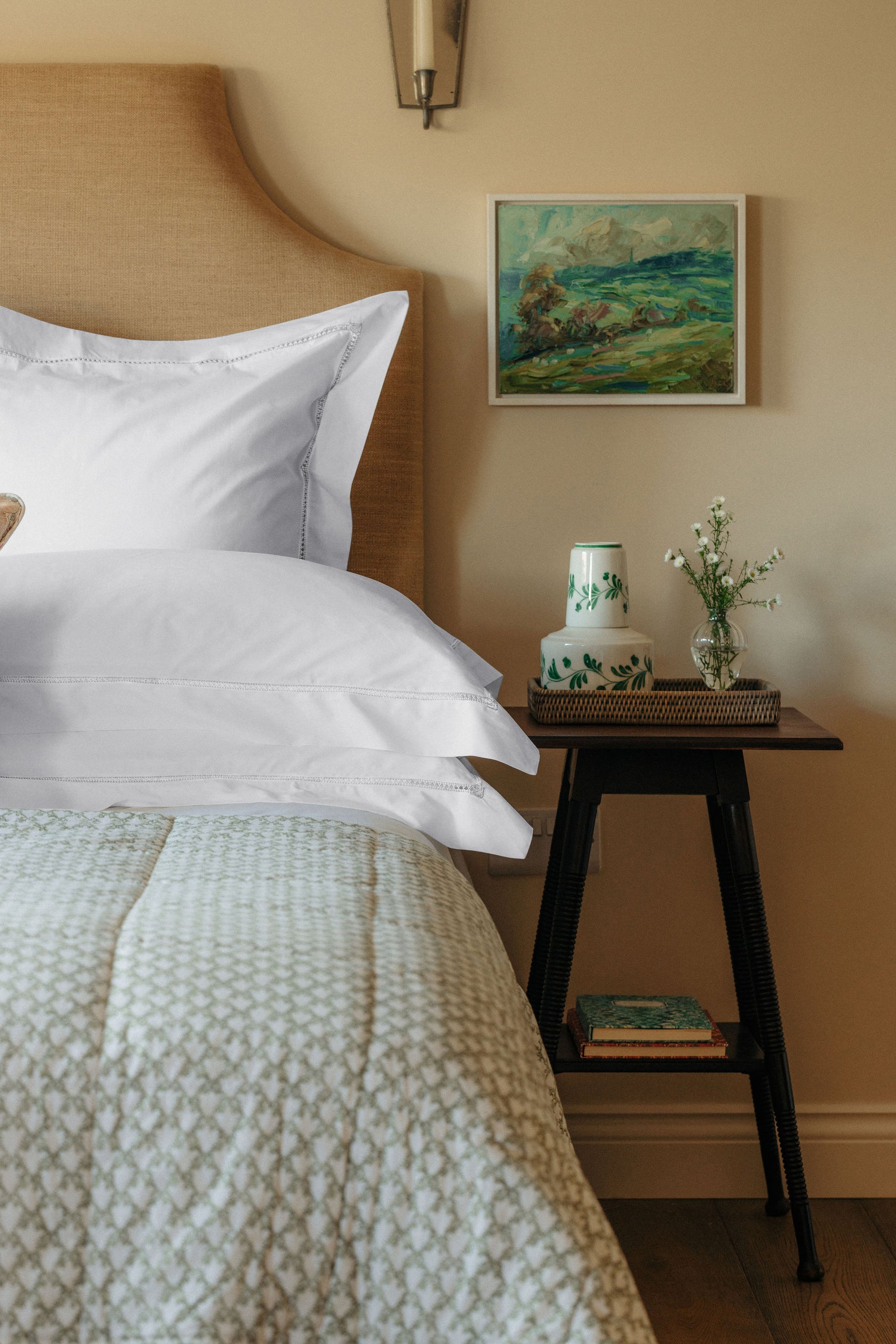 Georgiana Ladderstitch Bed Linen, White