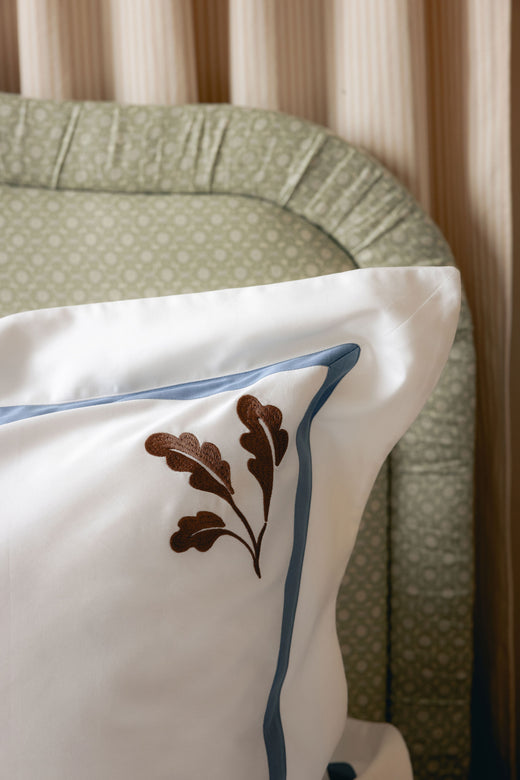 Pair of Oneta Pillowcases, Embroidery Detail