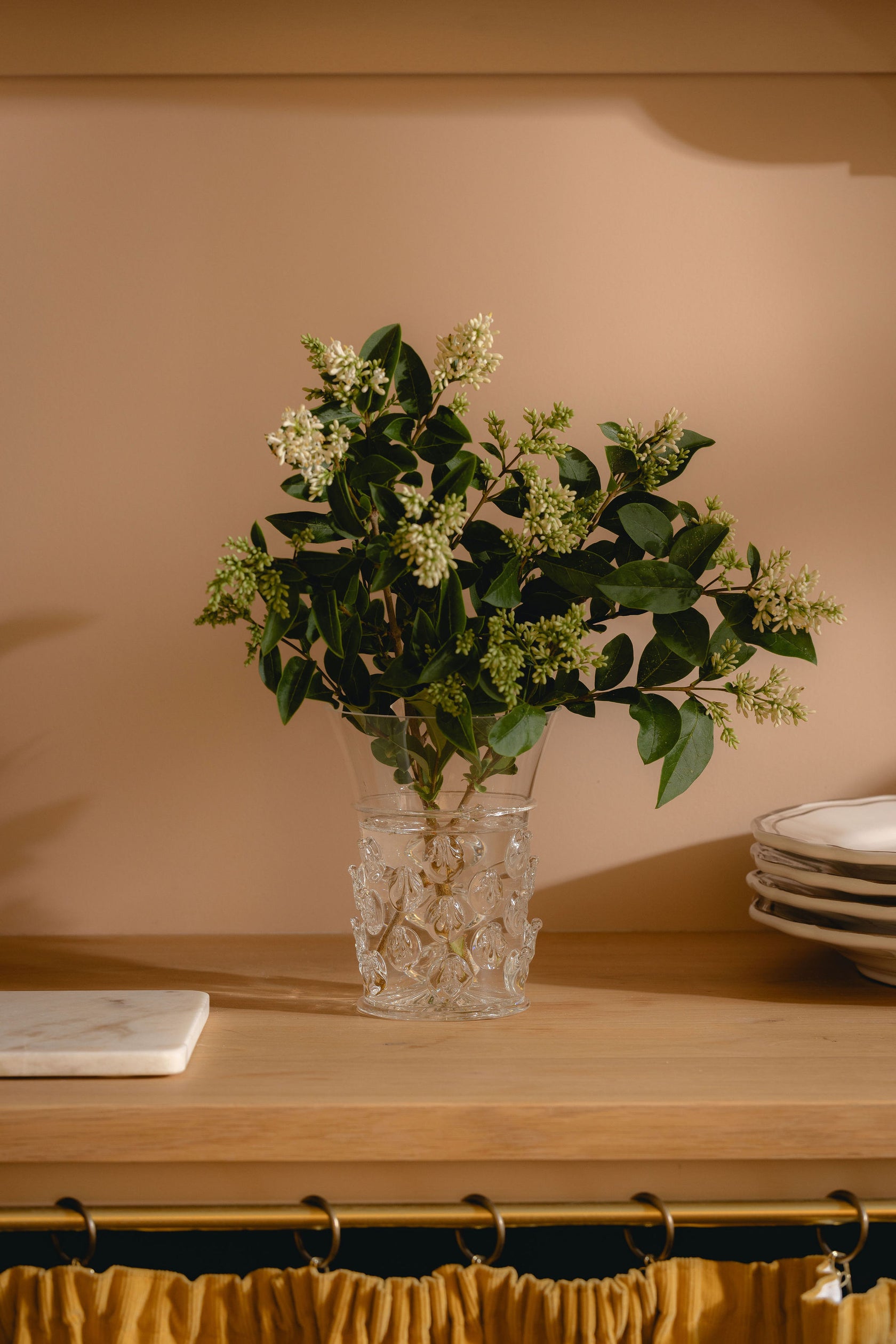 Phoebe Small Handblown Vase, Clear