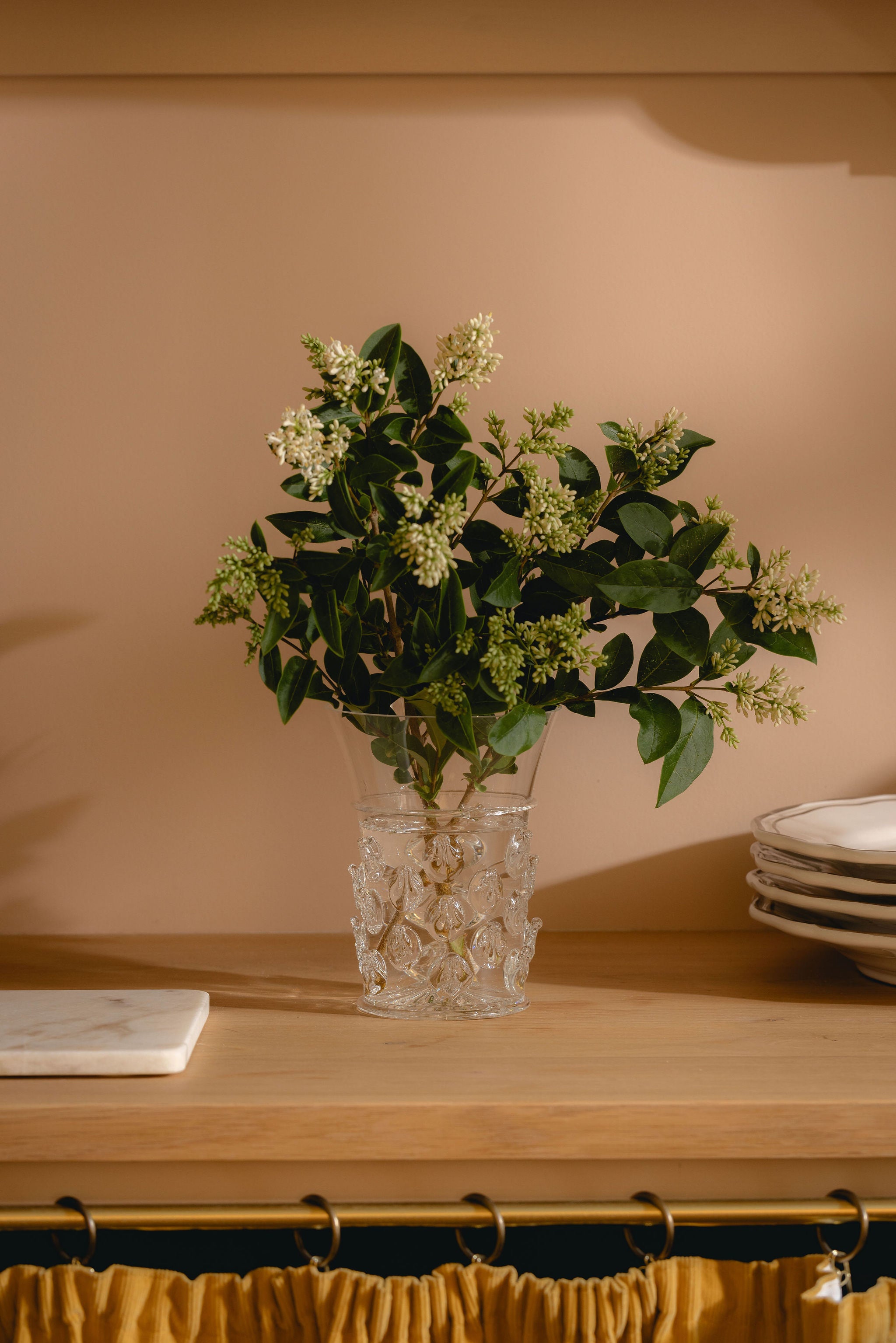 Phoebe Small Handblown Vase, Clear