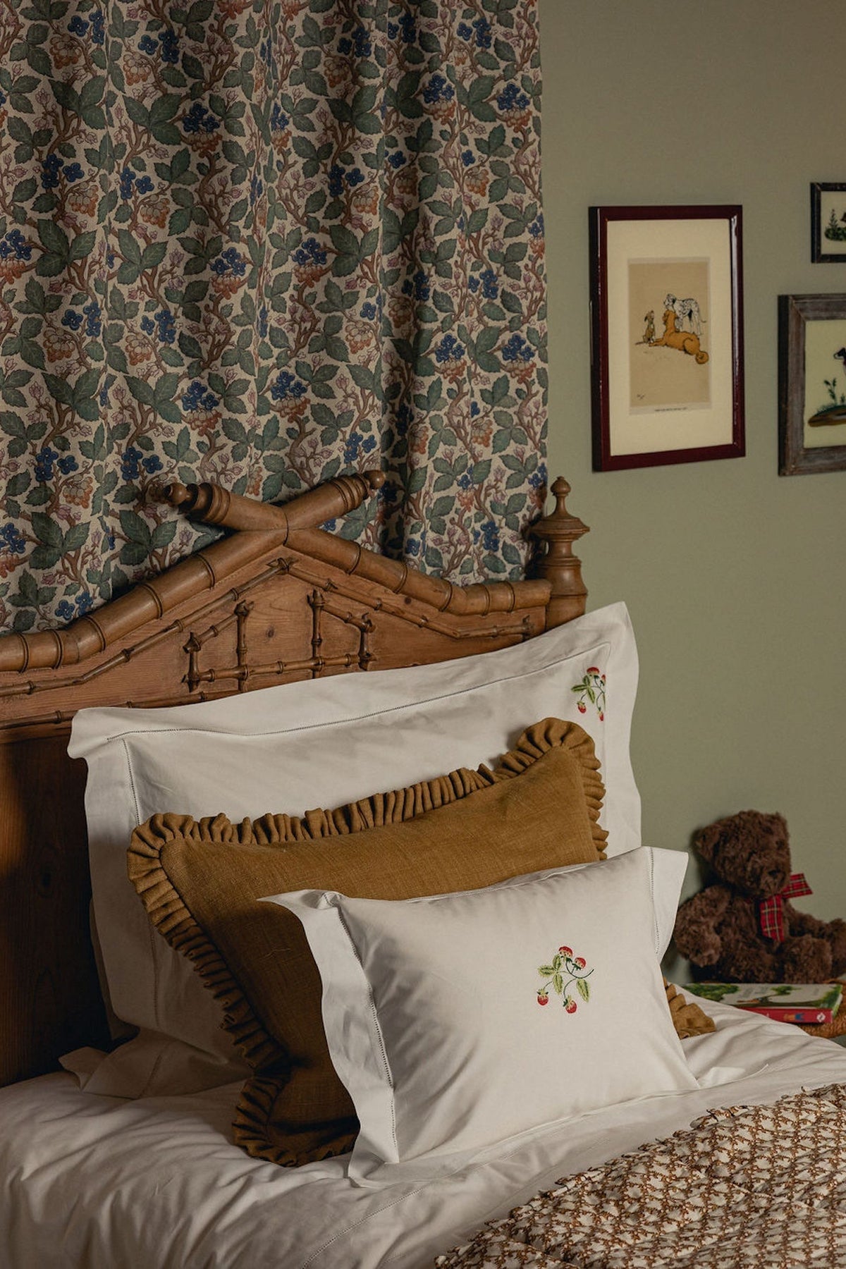Wild Strawberry Boudoir Pillow