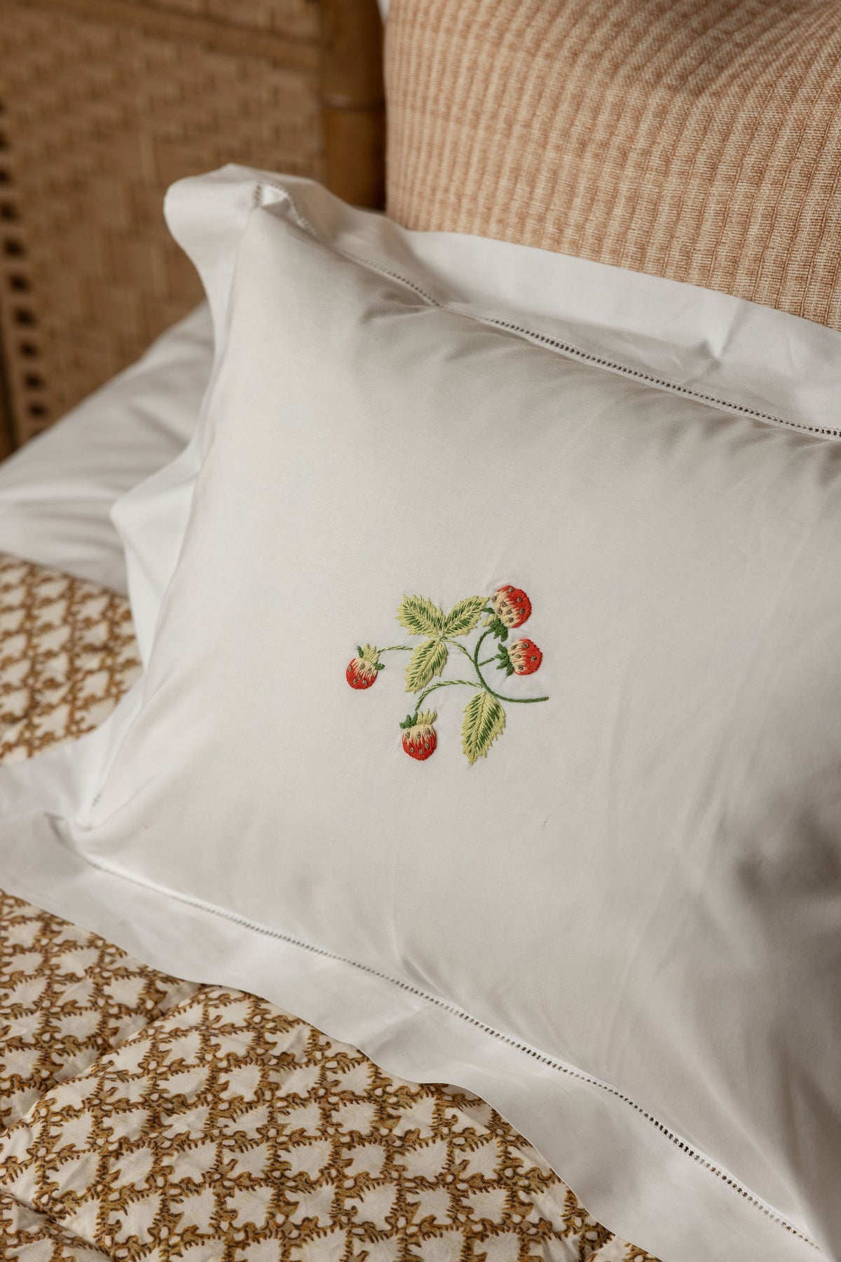 Wild Strawberry Boudoir Pillow