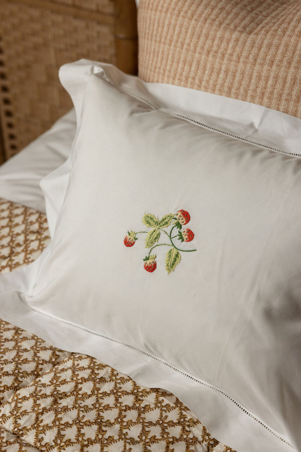 Wild Strawberry Boudoir Pillow